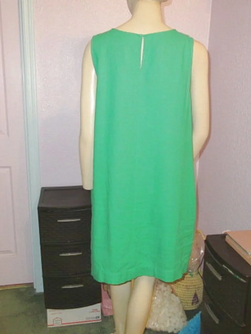 J Crew Linen Blend Mini Dress Womens 12 Pockets Kelly Green Preppy Coastal NEW